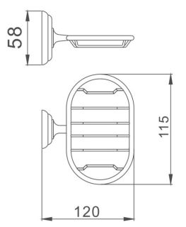 Мыльница Haiba HB1502-1 хром